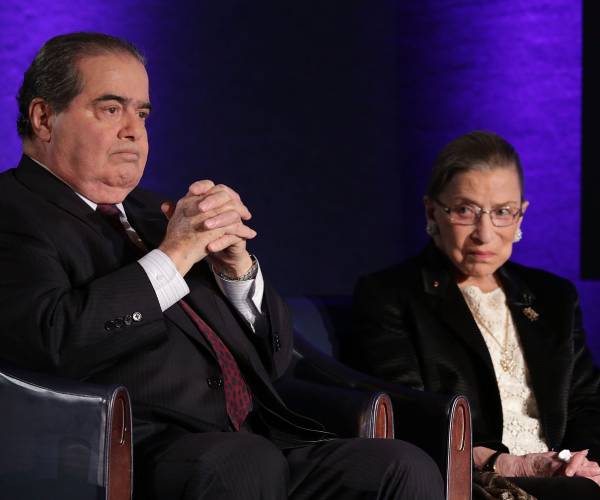 justices scalia and ginsburg at a first amendment forum