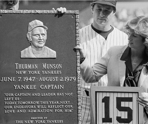 dedicating a plaque to thurman munson nearly forty years ago 