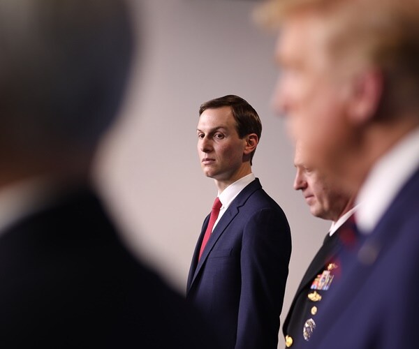 jared kushner listens in the briefing room as others update on coronavirus