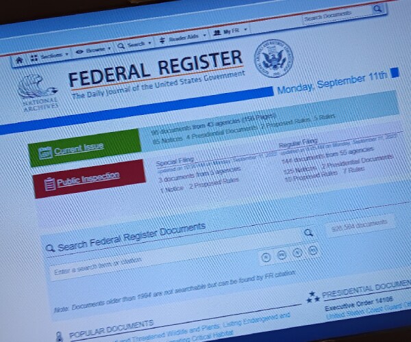 the website of the federal register