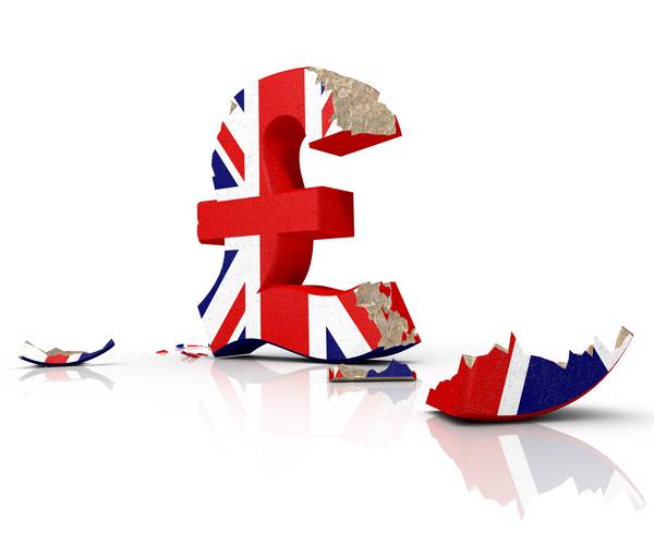 image of british pound that has been broken