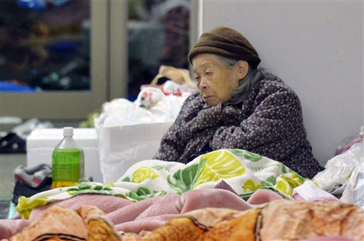 Cold Rice Balls, No Flush Toilets at Quake-hit Japan Shelter