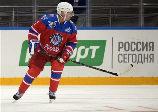 Putin Spends His Birthday Playing Hockey with NHL Stars