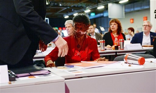 German Opposition Leader Attacked with Cake over Migrants