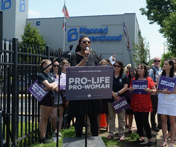 A pro-life rally at a St. Louis Planned Parenthood