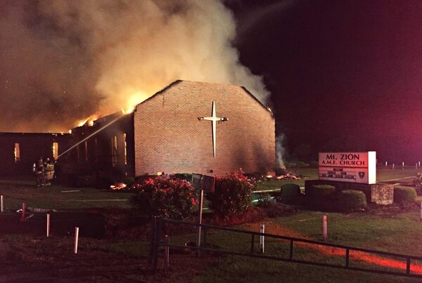 Source: Fire at South Carolina Black Church Wasn't Arson