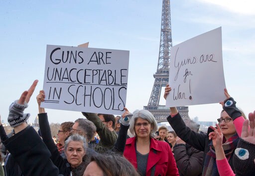 Eiffel Tower Protest: Marchers Back More US Gun Control