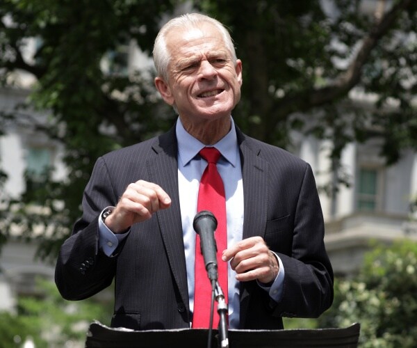 peter navarro talks in white house driveway