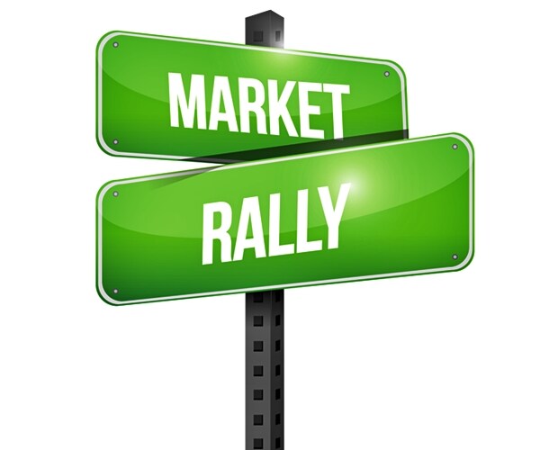 market rally street sign illustration design over a white background 