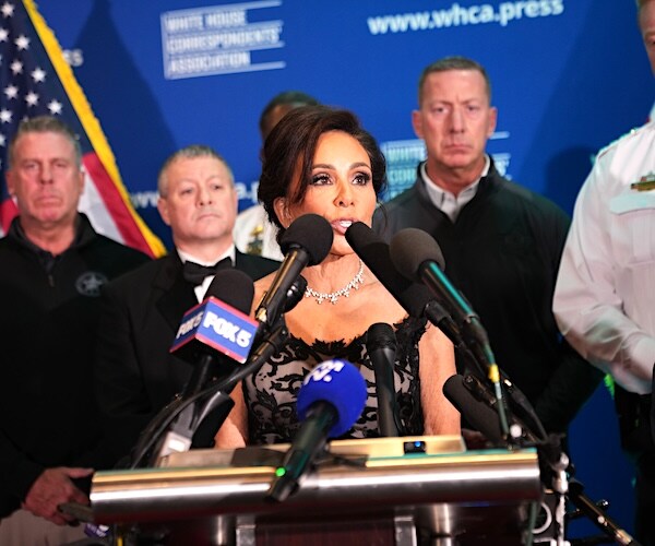 Jeanine Pirro speaks during a press conference 