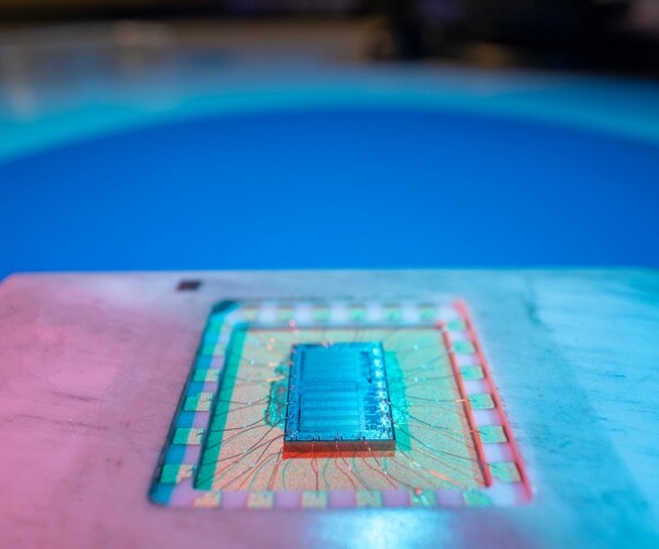 Laboratory of semiconductor chips.

