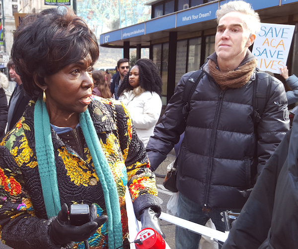 Trump Greeted by Protesters Outside GOP Retreat