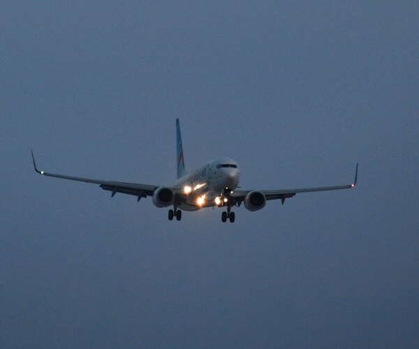 An airplane of Flydubai flying