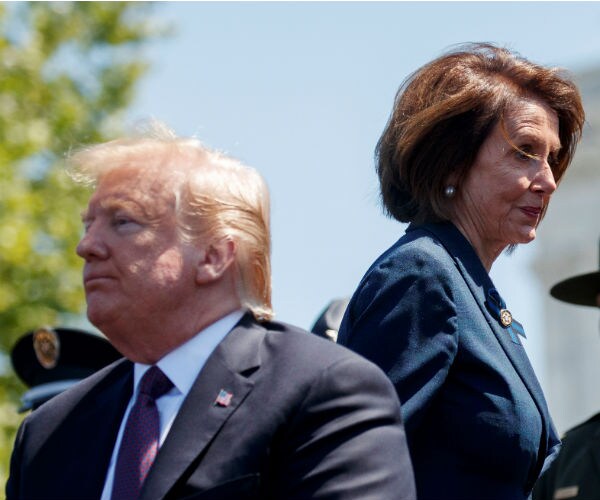 us president donald trump and us house speaker rep nancy pelosi  democrat of california 