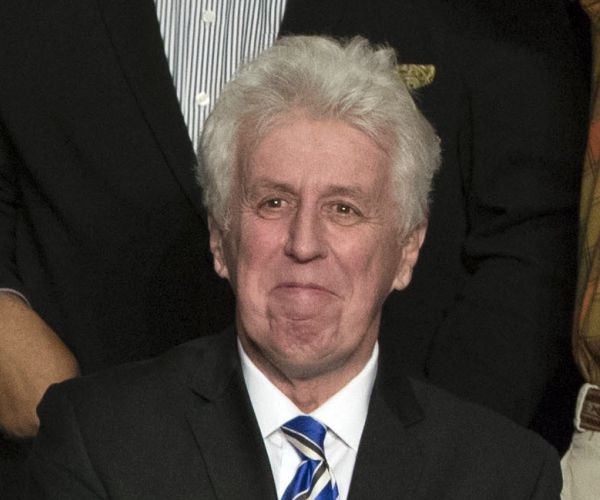 cnn commentator jeffrey lord appears at a rally for president-elect donald trump in 2016