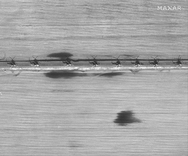 Russian helicopters massing