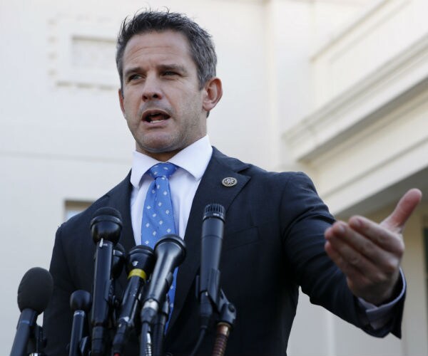 gop rep. adam kinzinger speaks during a news conference