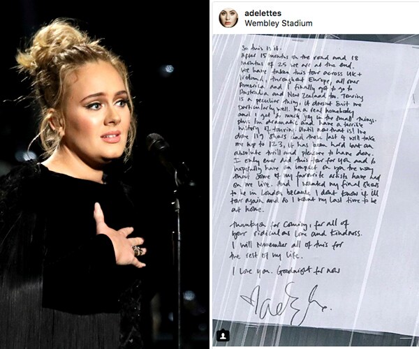 Adele Note to Fans Sparks Sadness She May Never Tour Again