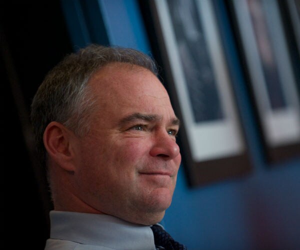 sen tim kaine is shown
