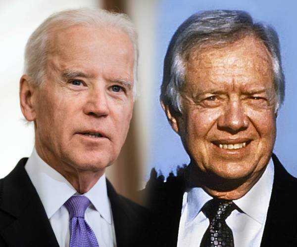 joe biden and jimmy carter in separate photos