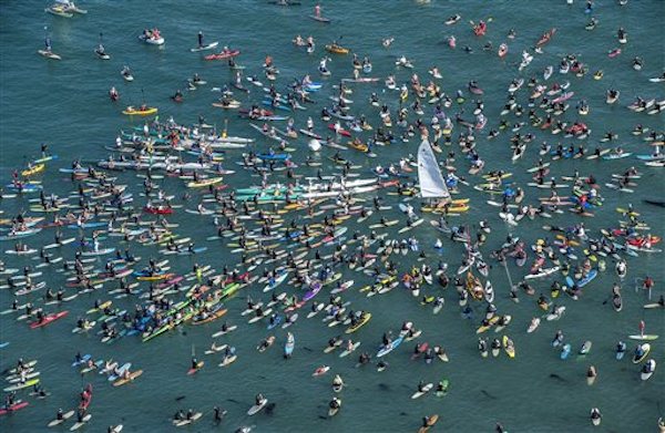 Hundreds Paddle Out for Surf Icon Hobie Alter