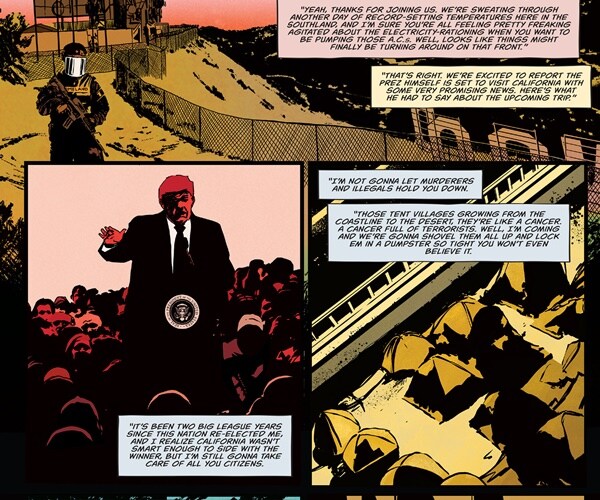 Comic Depicts Dystopian World Where California Breaks off from Trump-Led US