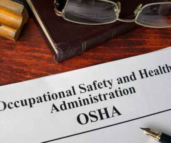 an osha form is shown