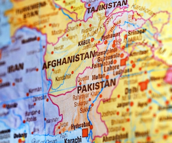 map showing pakistan and afghanistan