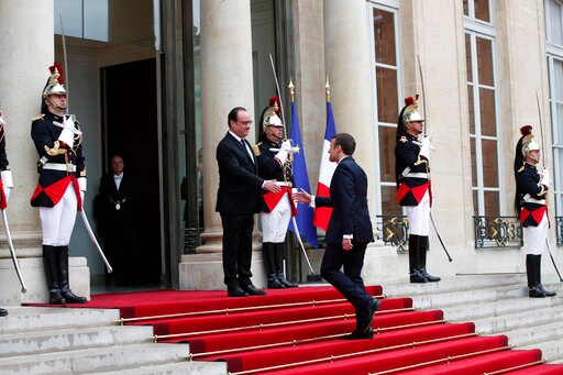 The Latest: France Swears in New Leader: Emmanuel Macron