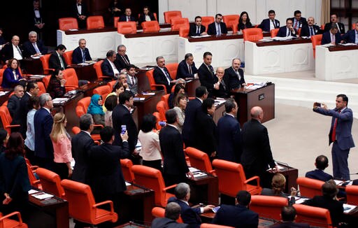 Turkish Lawmaker Chains Self to Rostrum, Sparks New Brawl