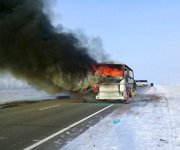 Kazakhstan Bus Fire Kills 52