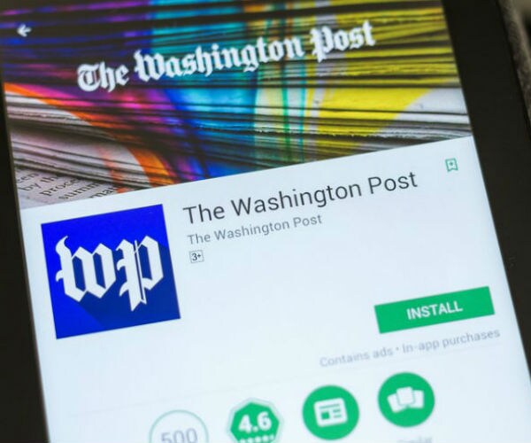 The Washington Posts app is shown on a mobile device.