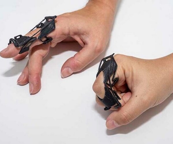 fingers wearing dinger braces