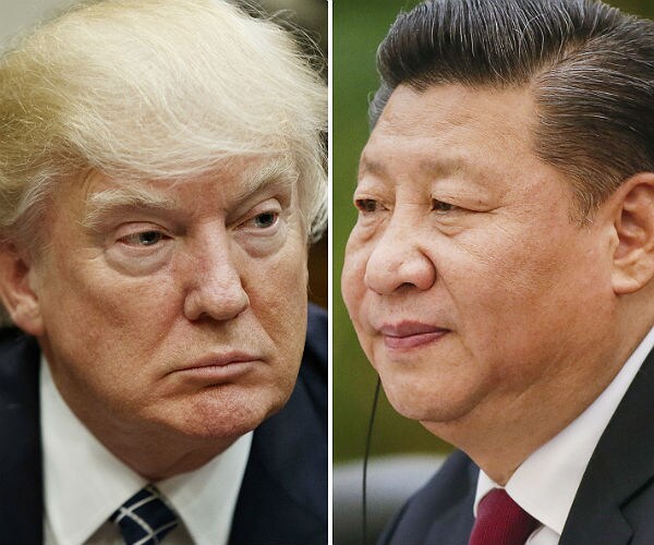 president donald  trump and presidnet xi jinping face to face
