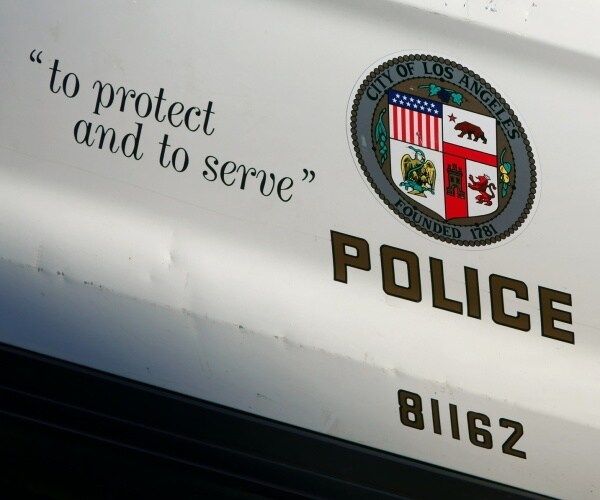 los angeles police seal on a vehicle