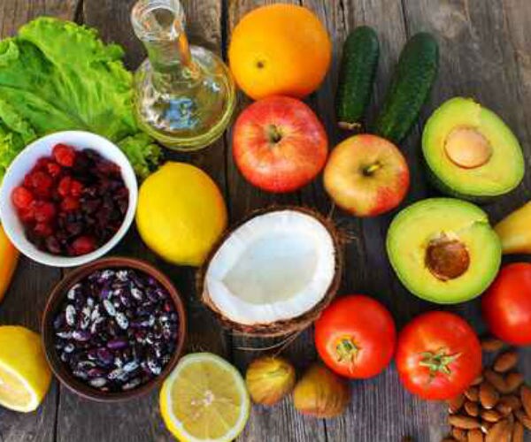 fruits and vegetables shown