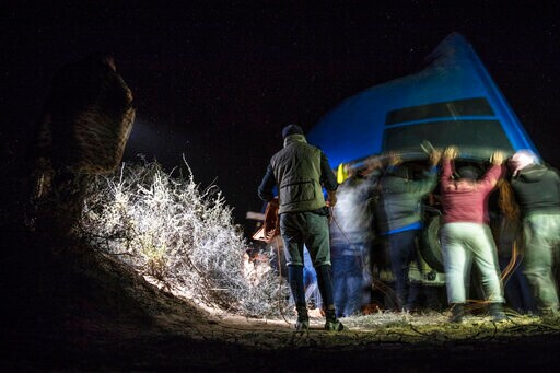 Boats Emerge from Sahara Sand to Transport Migrants to Spain