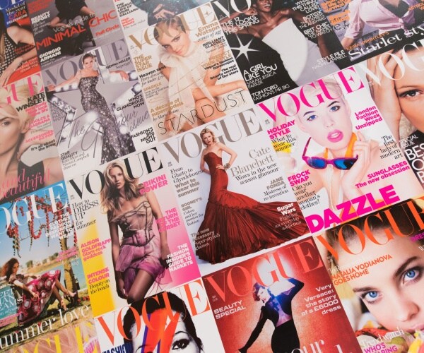 vogue magazine covers are shown