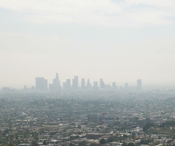 smog over los angeles