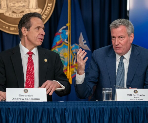 new york state governor andrew cuomo and new york city mayor bill de blasio