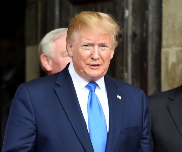 donald trump looks on