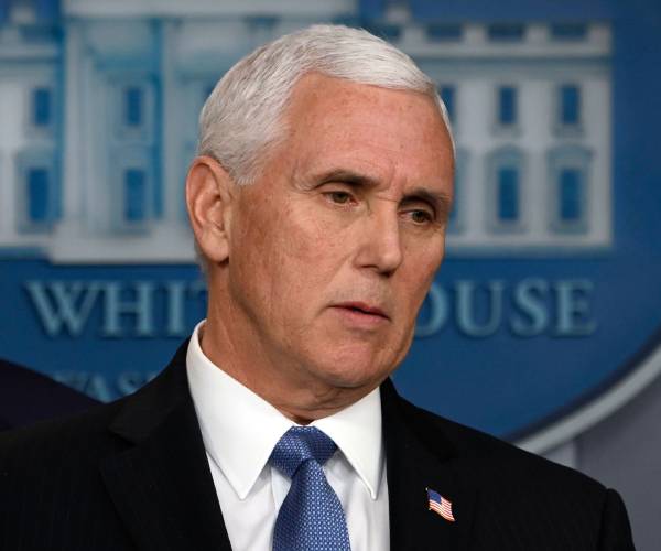 pence speaking in the white house press room