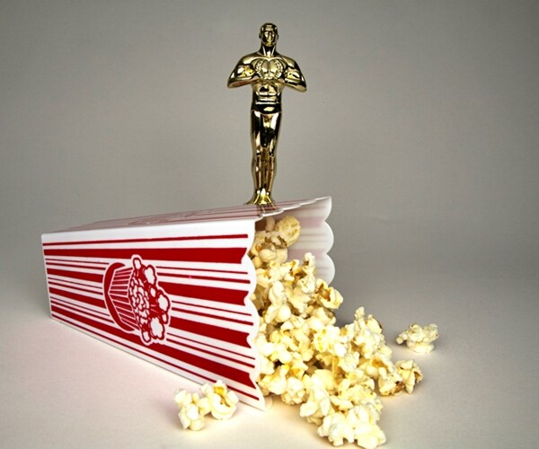 oscar figuring with bag of popcorn kernels. 