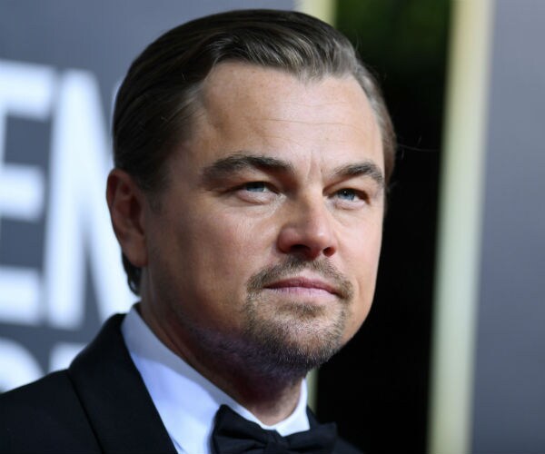Leonardo DiCaprio is shown in a tuxedo.