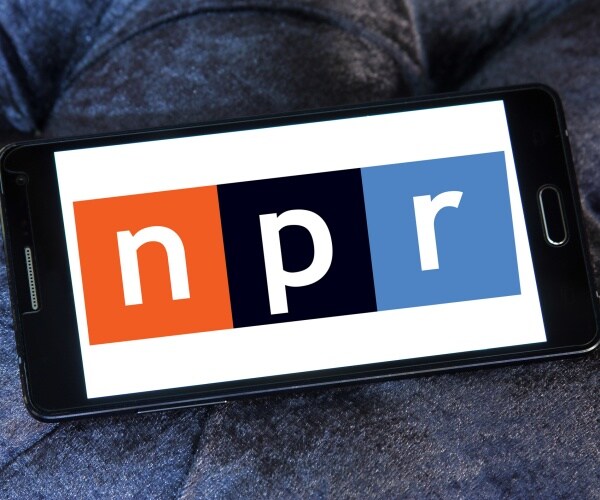 npr logo is shown on a smartphone