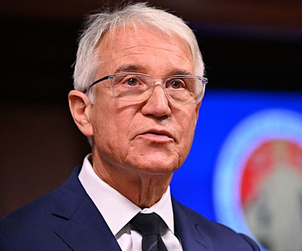 Los Angeles County District Attorney George Gascón speaks during a news conference