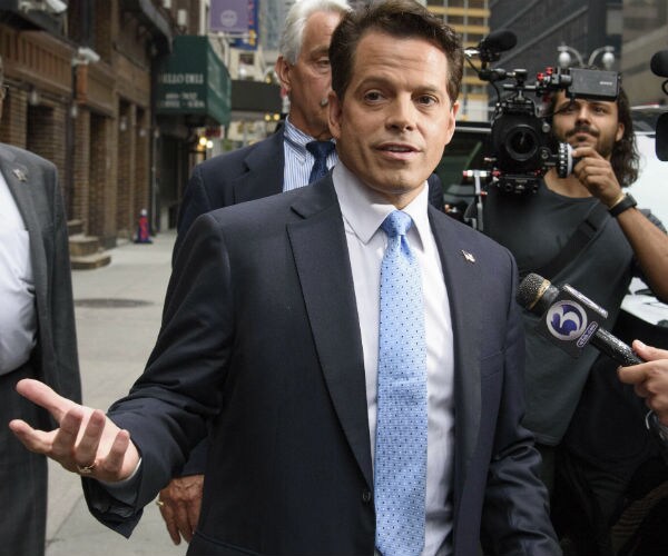 anthony scaramucci is shown doing an interview