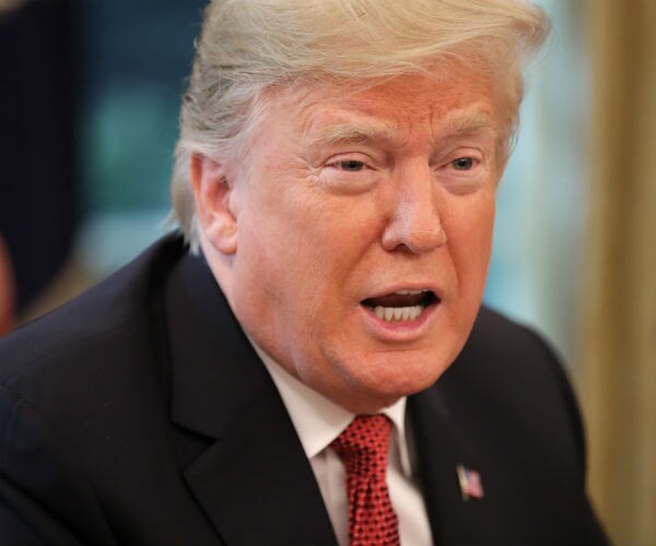 president donald trump exults during remarks