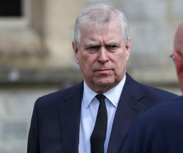 Prince Andrew attends the Sunday service at the Royal Chapel of All Saints at Royal Lodge, Windsor.