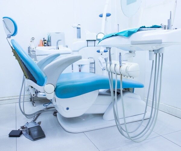empty treatment room in dentist's office